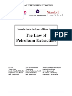Timor Leste Law of Petroleum Extraction