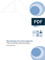 Manual de Metodología de La Investigación. TIPOS DE ESTUDIO. NIVELES DE INVESTIGACIÓN