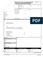 Test Record for Overcurrent_Earth Fault_Prot Relay-Induction Type