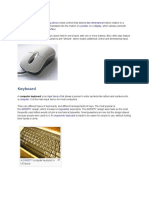 Keyboard: Pointing Device Two-Dimensional Pointer Display Graphical User Interface