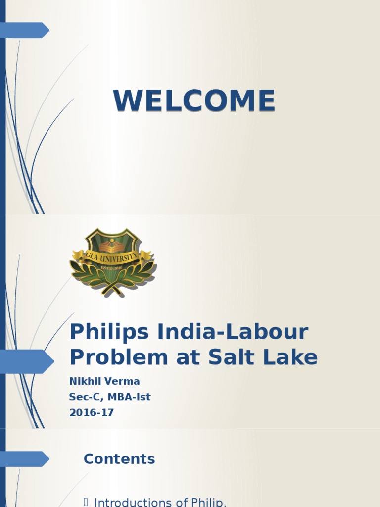 Philip IndiaLabour Issus at Salt Lake. PDF Philips Employment