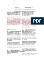 RDC - Résolution Sénat Féderal Brésilien Nº 38 de 14 Sept 2016 en Français-Portugais