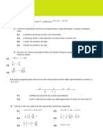 Ficha de preparação para teste de matemática