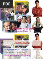 Adolescent (12-20 Years) : Learning Guide - 7