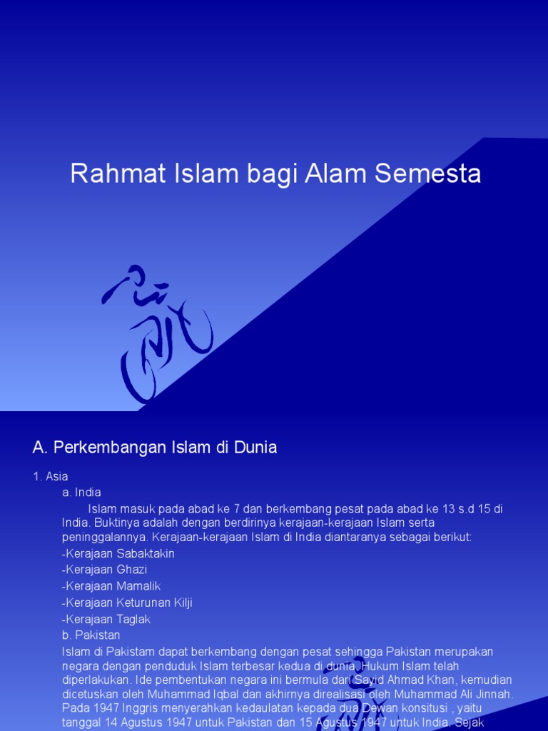 Rahmat Islam Bagi Alam Semesta