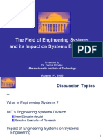 The Field of Engineering Systems and Its Impact On Systems Engineering