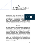 Leonard D. White and The Study of Public Administration