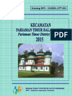 Pariaman Timur Dalam Angka 2015