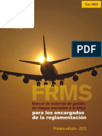 OACI Doc 9966 FRMS 2011 Manual Sist Gestion Riesgo Asociado Fatiga PDF