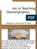 Reflection in Teaching Demonstration.: Prepared By: Erika Anne M. Rosel