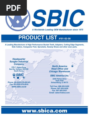 Production List Sbic Construction Equipment Industrial Equipment