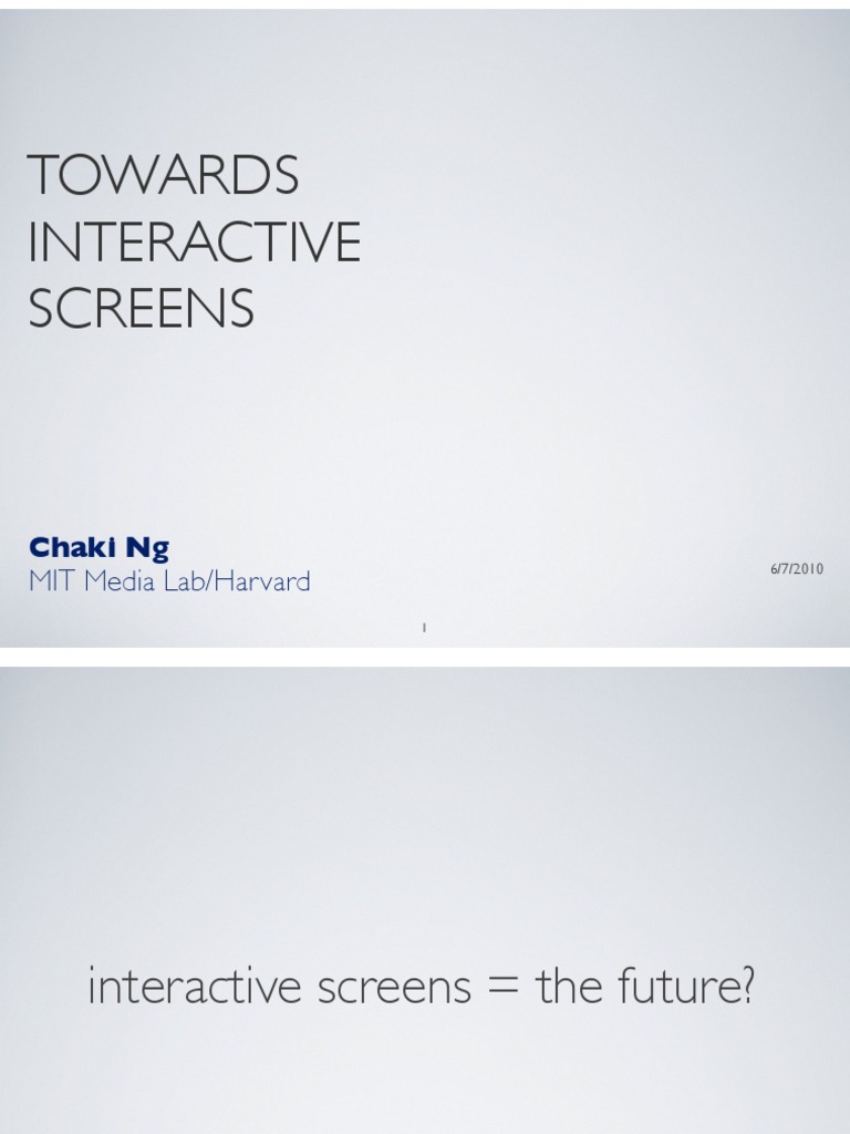 Future of Interactive Screens and UX | PDF | Software | Digital Technology