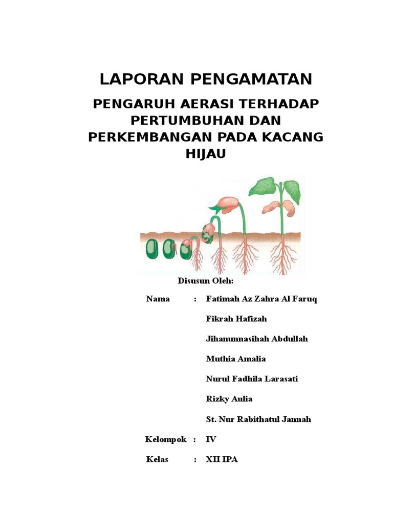 Laporan Pengaruh Aerasi Terhadap Pertumbuhan Dan Perkembangan Pada
