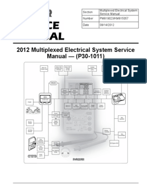 Paccar 2010 Multiplexed Electrical System Sevice Manual P30 1011 Switch Instrumentation