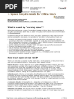 Space Requirements for Office Work