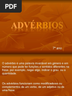 Advérbios 7º Ano