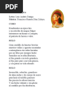Letra de la Canción Folklórica 