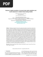 Review of Digital Emulation of Vacuum-Tube Audio Amplifiers and PDF