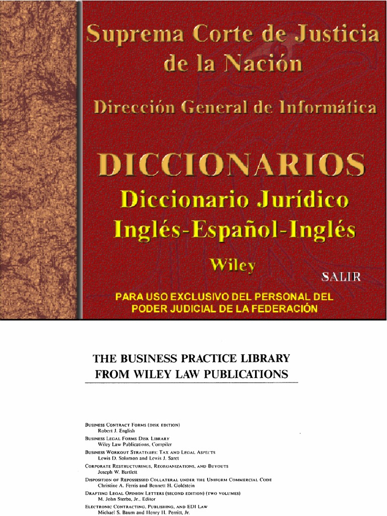 Diccionario Juridico Ingles - Español - Ingles | PDF | Justice | Crime