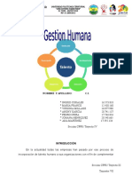 TRABAJo Gestion Humana