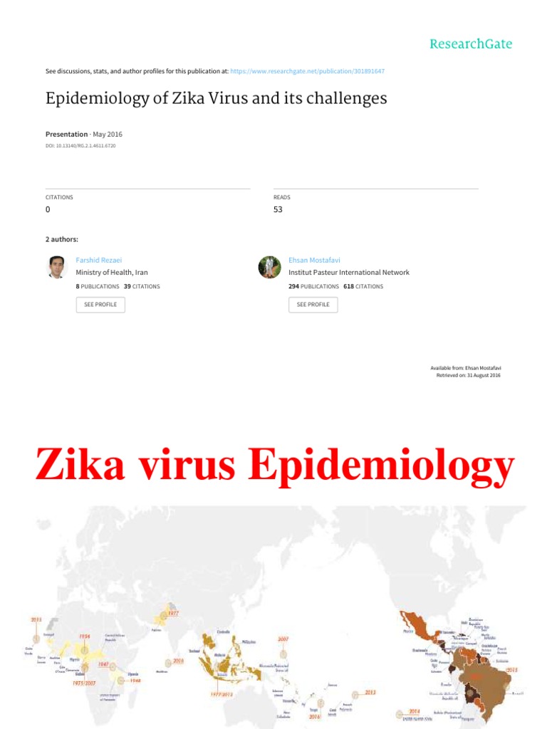 Epidemiology of Zika PDF Zika Fever Zika Virus