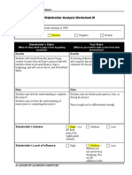 Stakeholder Analysis Worksheet