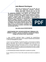 Apostila Jecrim Questionário Prof. Renato Massoni Domingues