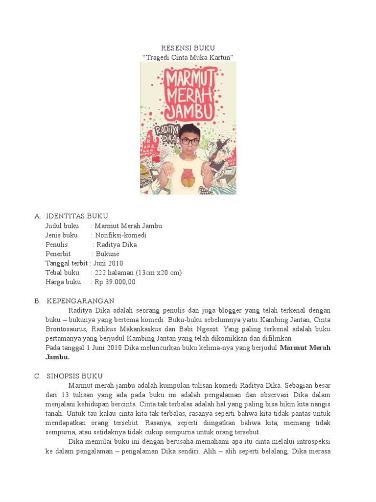 Resensi Novel Marmut Merah Jambu