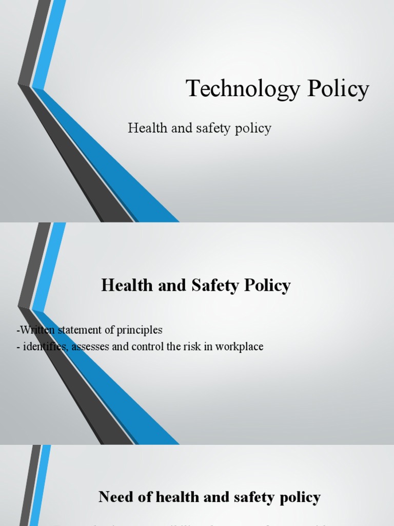 Technology Policy: Health and Safety Policy | PDF