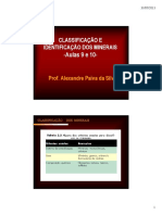 Aulas 9 e 10 - Minerais - Identificação e Classificação PDF