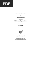 HOUSE HEARING, 111TH CONGRESS - Rules For The Committee On Natural Resources