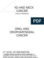 Head An Neck Cancer Level of Preventions