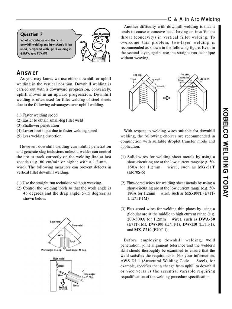 Downhill vs Uphill Welding Kobe Report