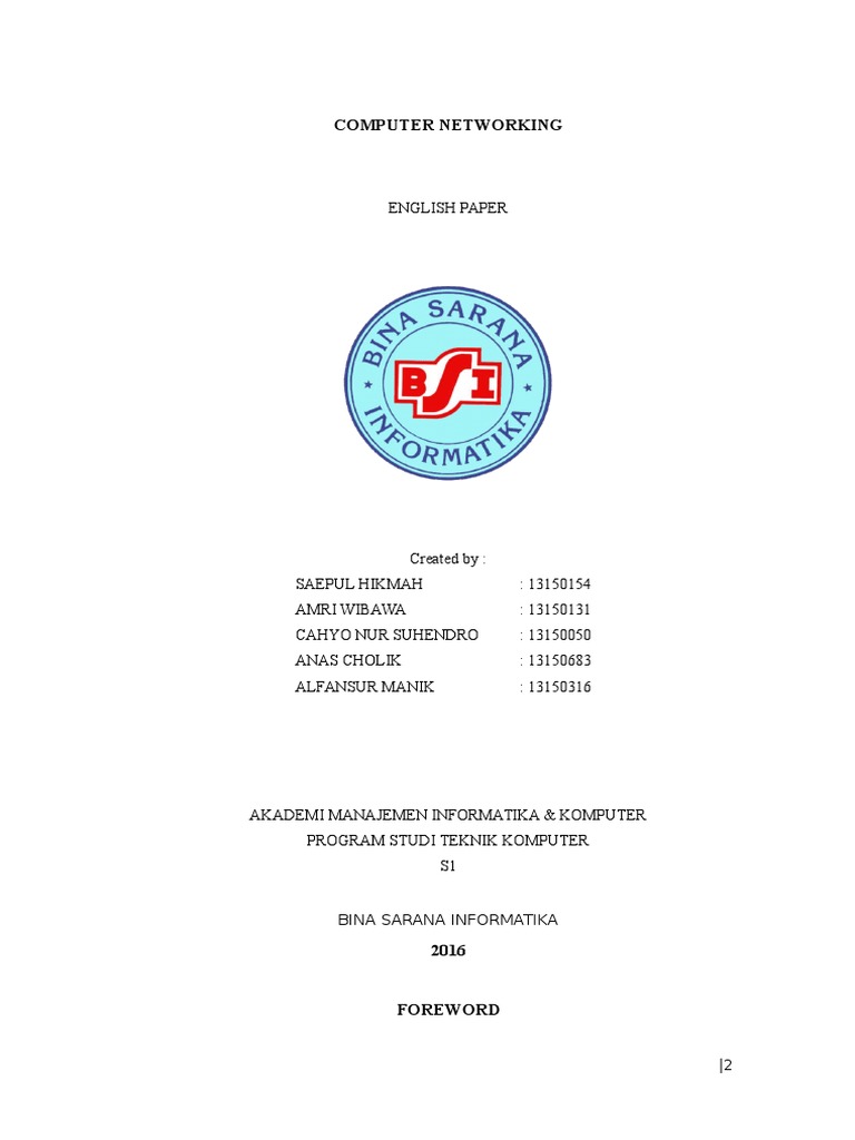 Makalah Tentang Networking (English) | PDF | Network Topology ...