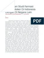 Perbedaan Studi Farmasi Dan Apoteker Di Indonesia Dengan Di Negara Lain