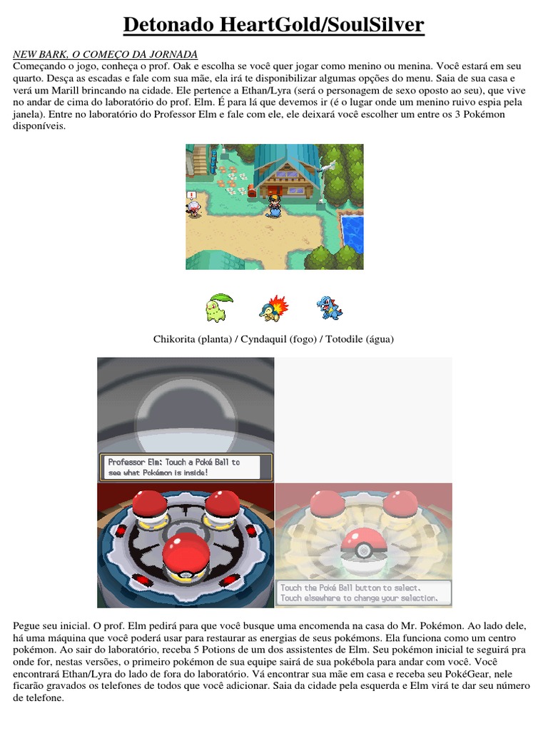 Detonado HeartGold SoulSilver | PDF | Pokémon | Mar