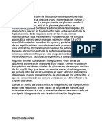 Hipoglucemia en Niños