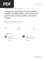 Arch Oral Biol PRP PRF CGF Rabbit Calvaria