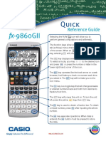 Fx-9860GII Quick Start Guide