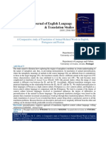 A Comparative Study of Translation of Animal-Related Words in English, Portuguese and Persian