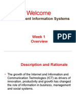 Welcome: Management Information Systems