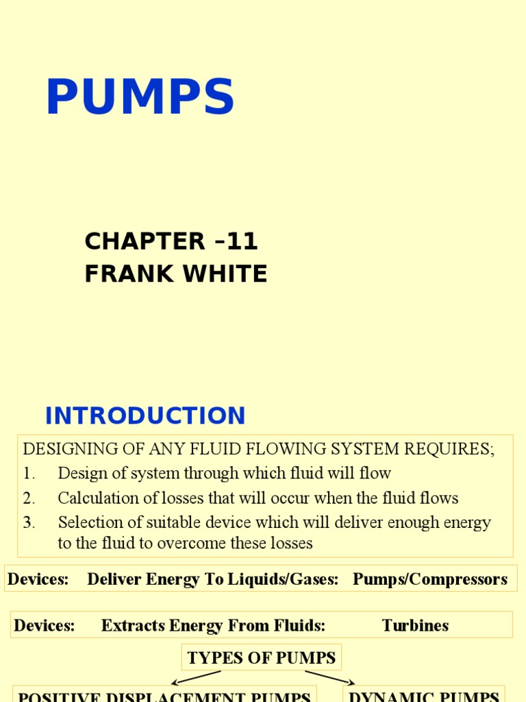 Types and Principles of Pumps | PDF | Pump | Turbine