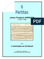 6 PARTITAS (J. F. GRENSER) - 3 Clarinetes - Fernando Abaunza Martínez