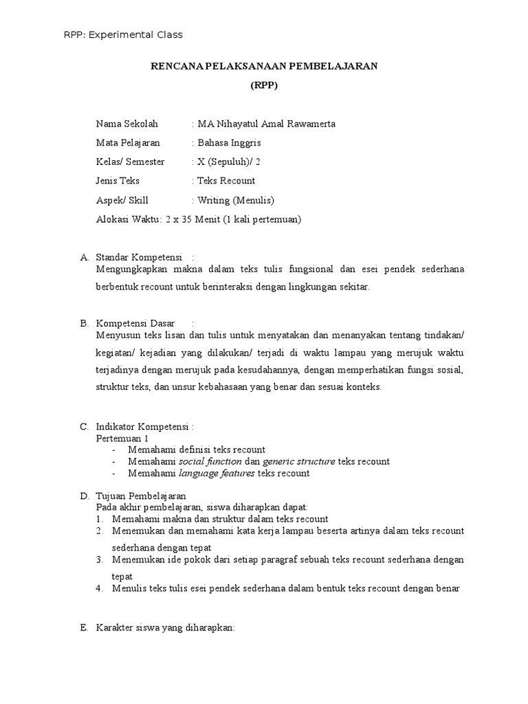 Teks Recount Bahasa Inggris Beserta Artinya Terkait Teks