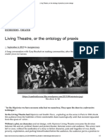 Living Theatre, or The Ontology of Practice - Scene Change