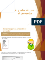 Selección y Relación Con El Proveedor