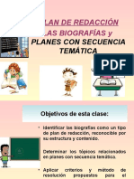 Plan Redacción Biografías y Planes Con Secuencia Temática.