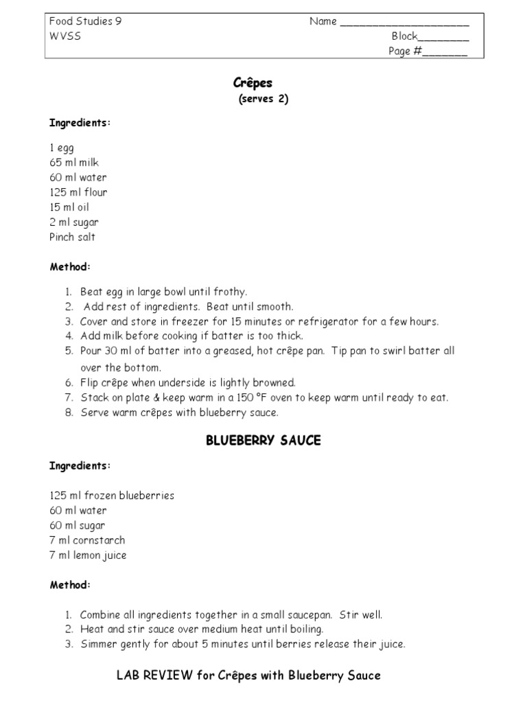 D Crepes | PDF