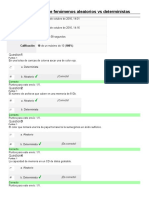 Cuestionario de Fenómenos Aleatorios Vs Deterministas