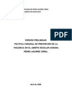 Pac Politica Prevencion Violencia - Mayo 2008